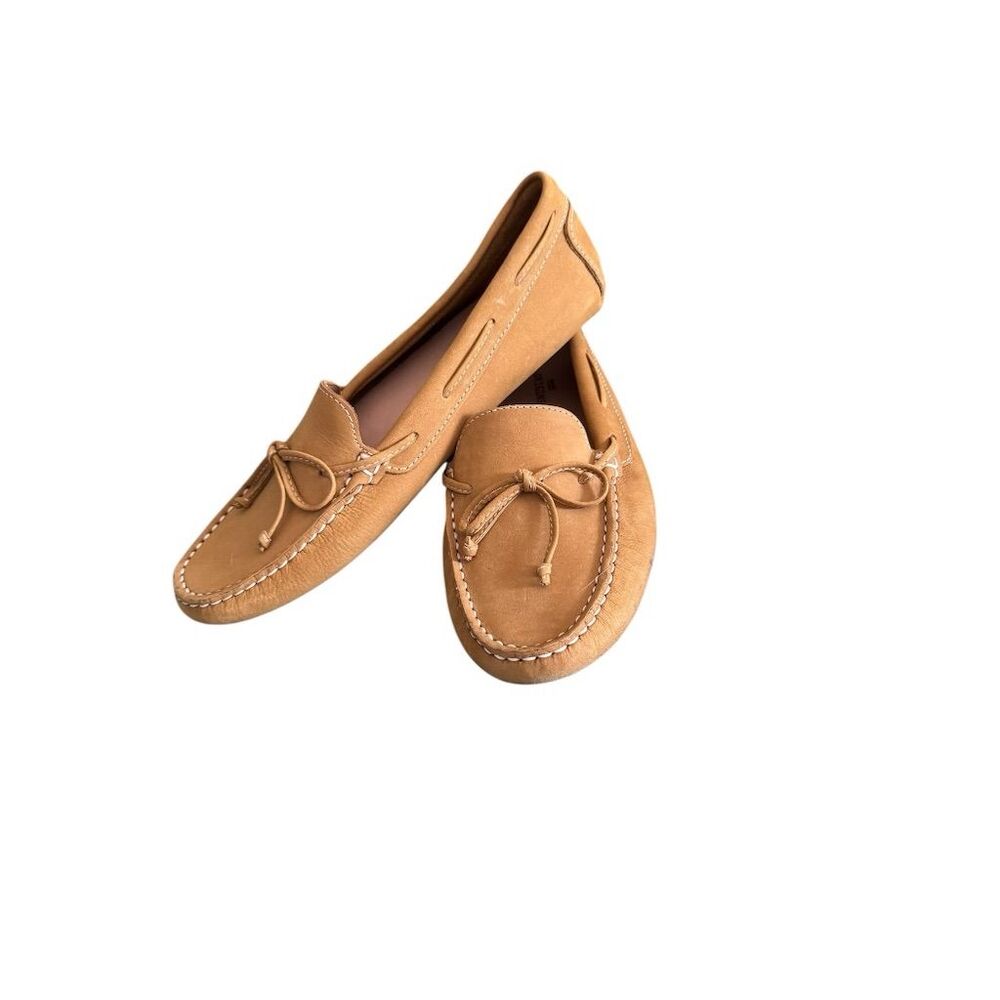 Earth Origins Women's Tan Leather Driving Loafers Size 11 Shoes